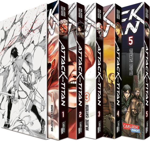Attack on Titan Bände 1-5 im Sammelschuber mit Extra