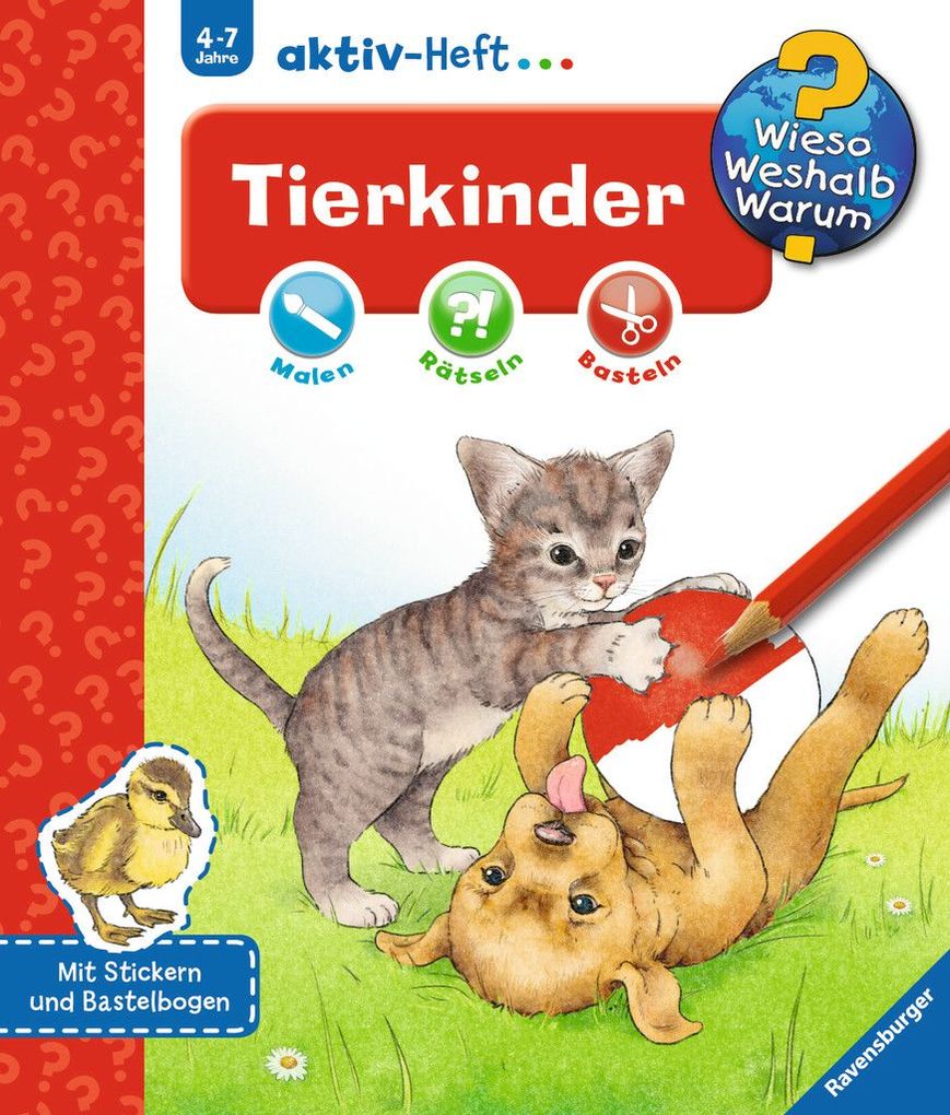 Image of Ravensburger 32693 WWW aktiv-Heft Tierkinder