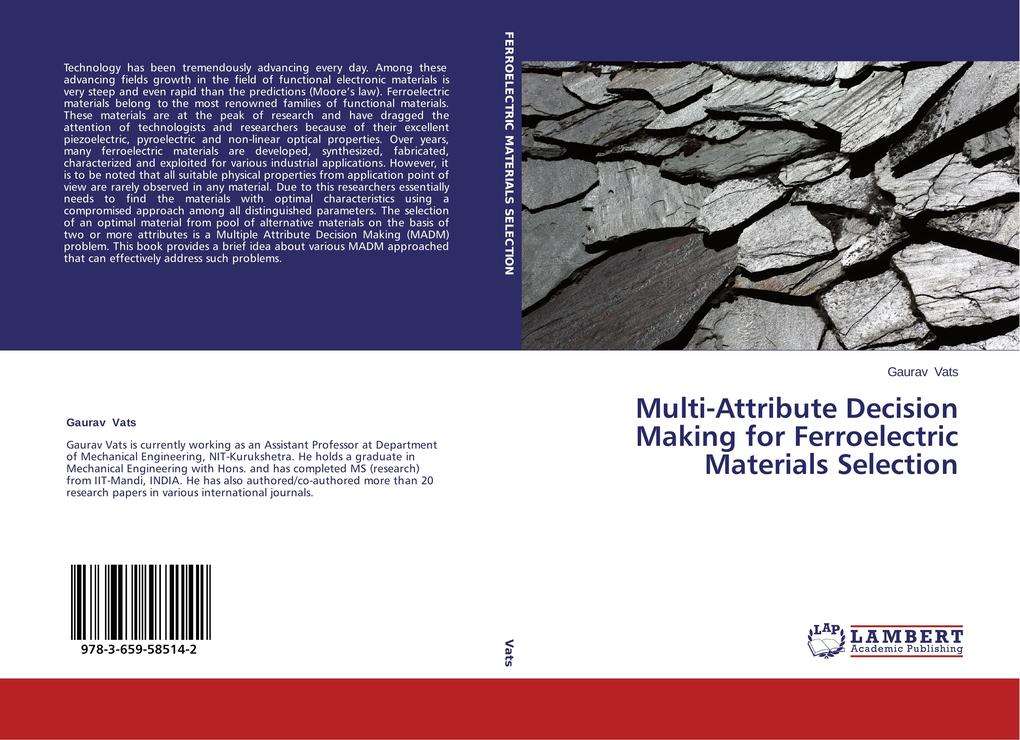Multi-Attribute Decision Making for Ferroelectric Materials Selection