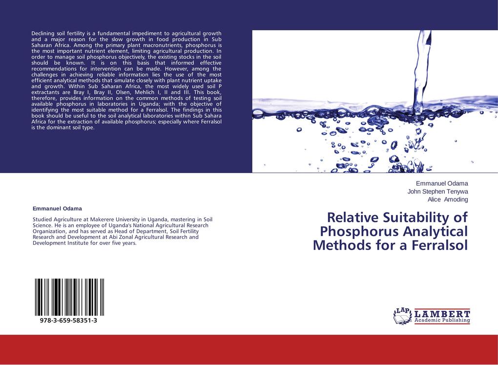 Relative Suitability of Phosphorus Analytical Methods for a Ferralsol