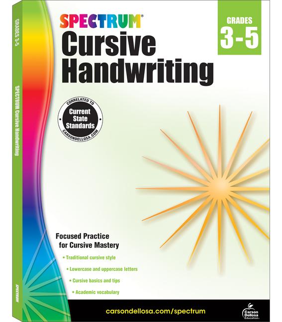Spectrum Cursive Handwriting Grades 3 - 5