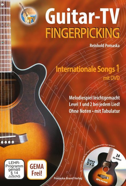 Guitar-TV: Fingerpicking - Internationale Songs m. DVD. Tl.1