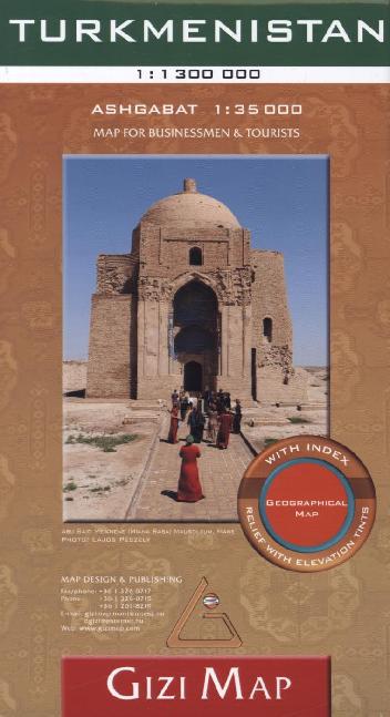 Gizi Map Turkmenistan Geographical Map