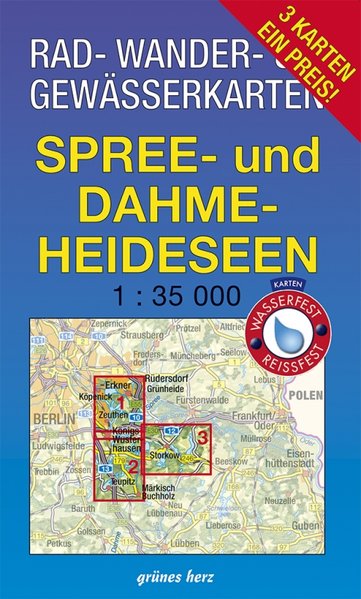 Rad- Wander- und Gewässerkarten-Set: Spree- und Dahme-Heideseen