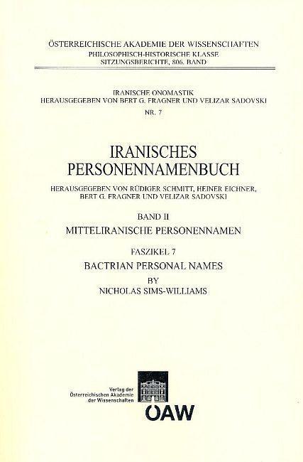 Bactrian Personal Names als eBook Download von Nicholas Sims-Williams - Nicholas Sims-Williams