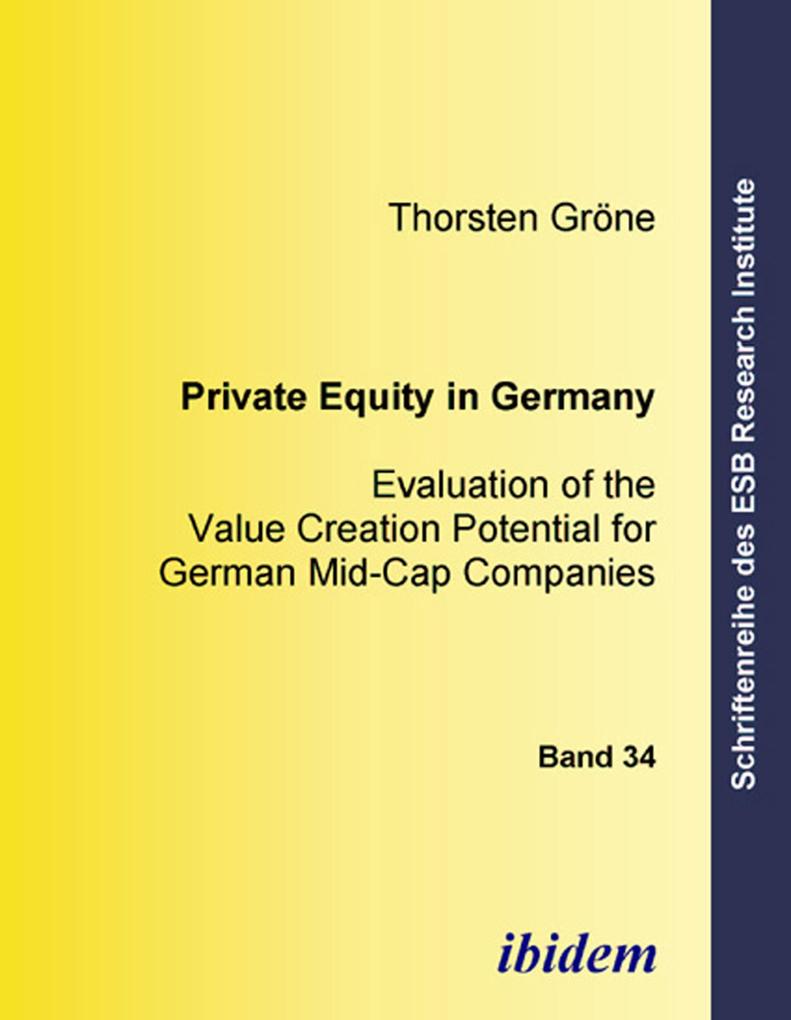 Private Equity in Germany als eBook Download von Thorsten Gröne - Thorsten Gröne