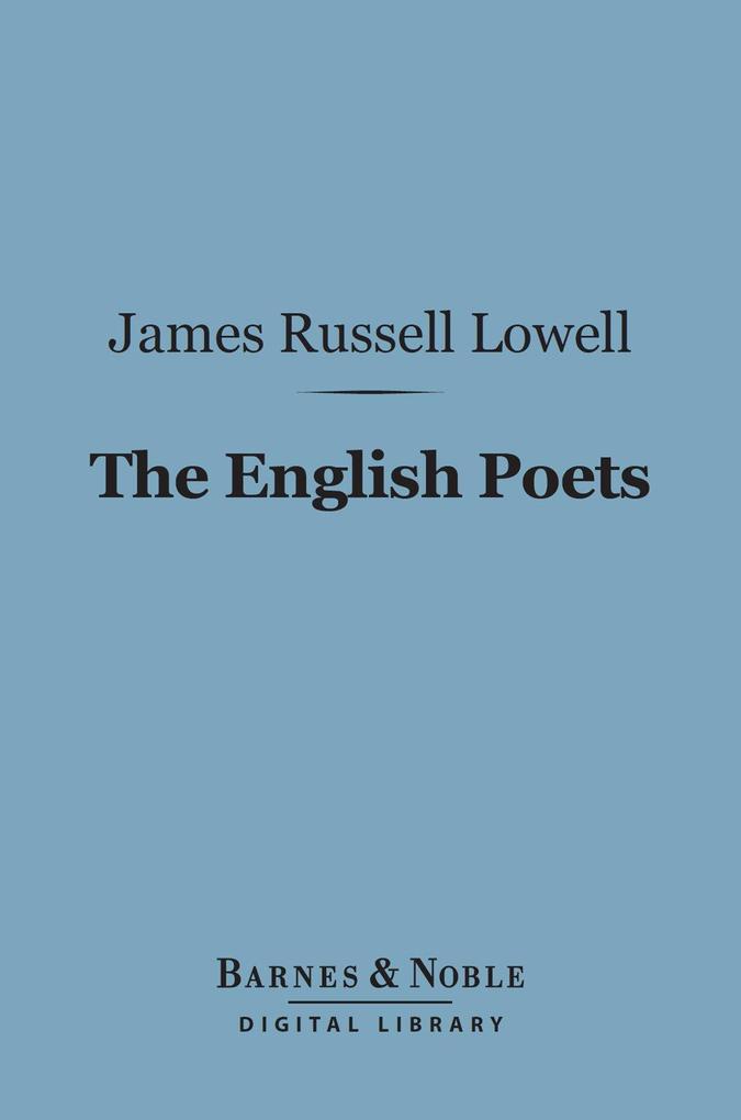 The English Poets (Barnes & Noble Digital Library)