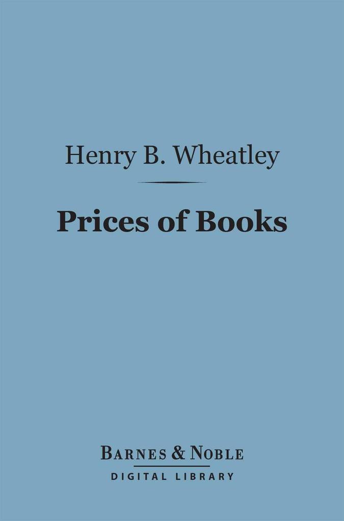 Prices of Books (Barnes & Noble Digital Library)