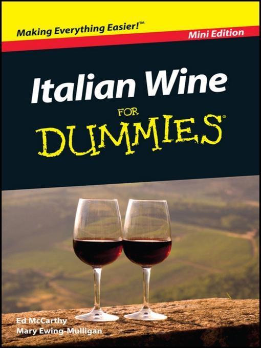 Italian Wine For Dummies Mini Edition