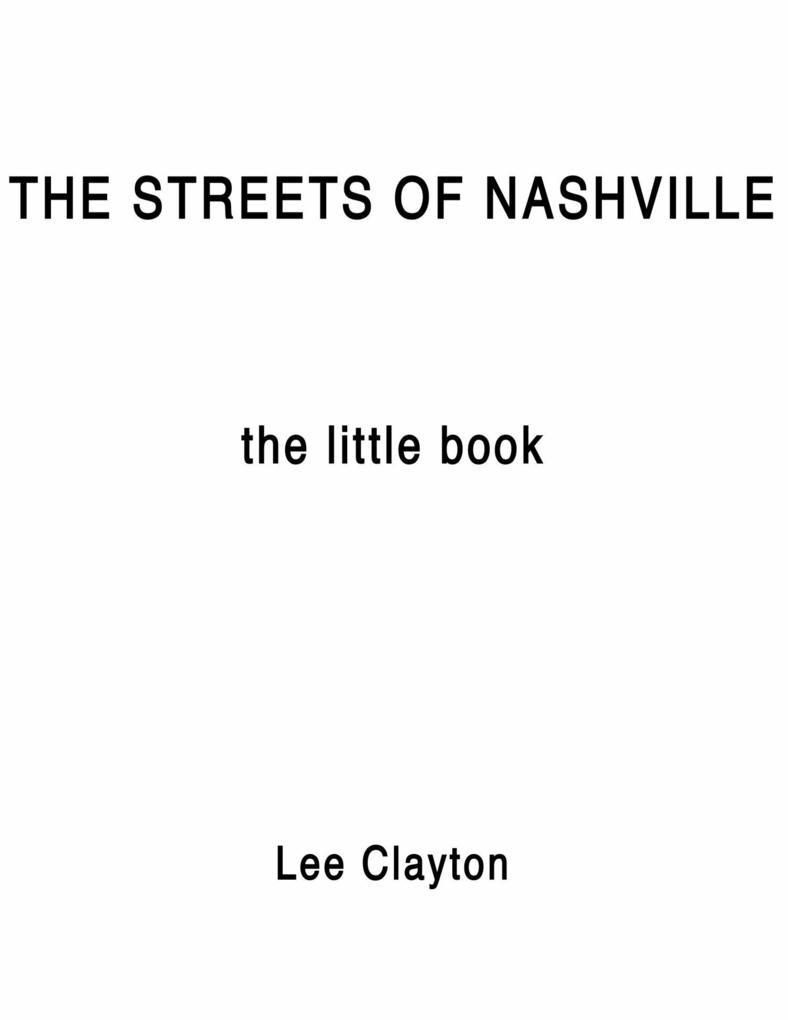 Streets of Nashville - The Little Book