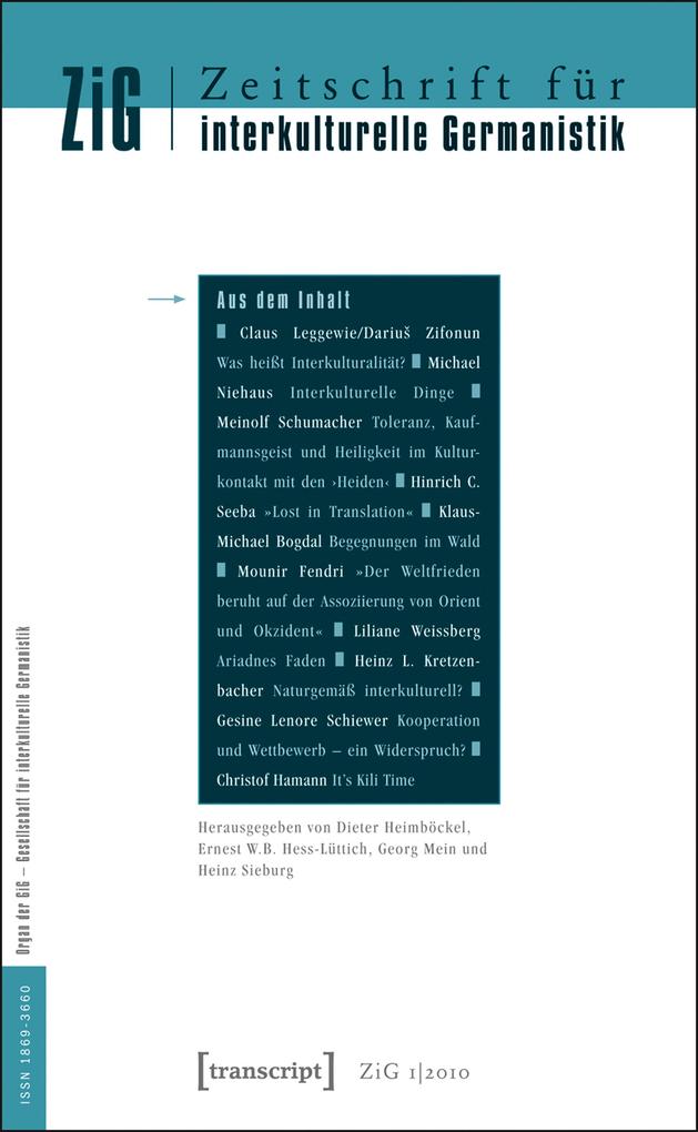 Zeitschrift für interkulturelle Germanistik als eBook Download von