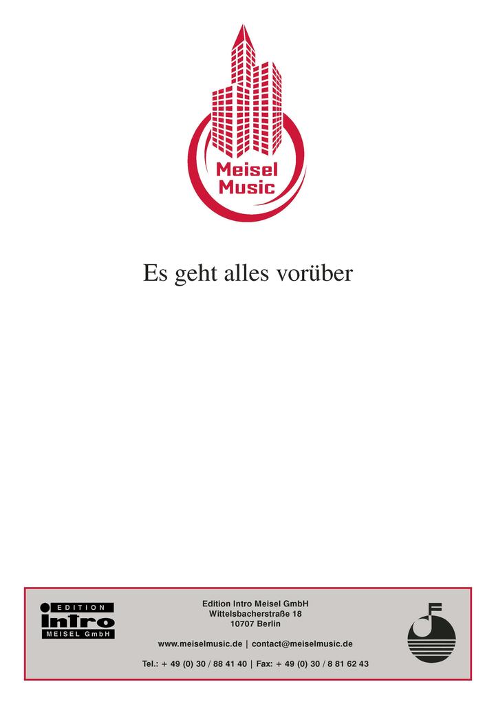 Es geht alles vorüber