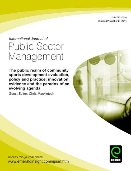 public realm of community sports development evaluation policy and practice; innovation evidence and the paradox of an evolving agenda