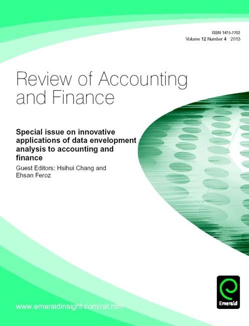 Special Issue on Innovative Applications of Data Envelopment Analysis to Accounting and Finance