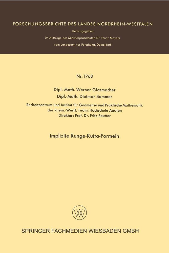 Implizite Runge-Kutta-Formeln