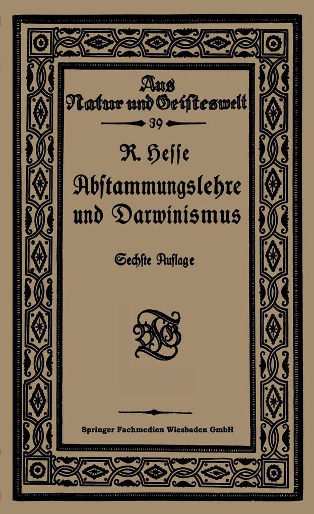 Abstammungslehre und Darwinismus