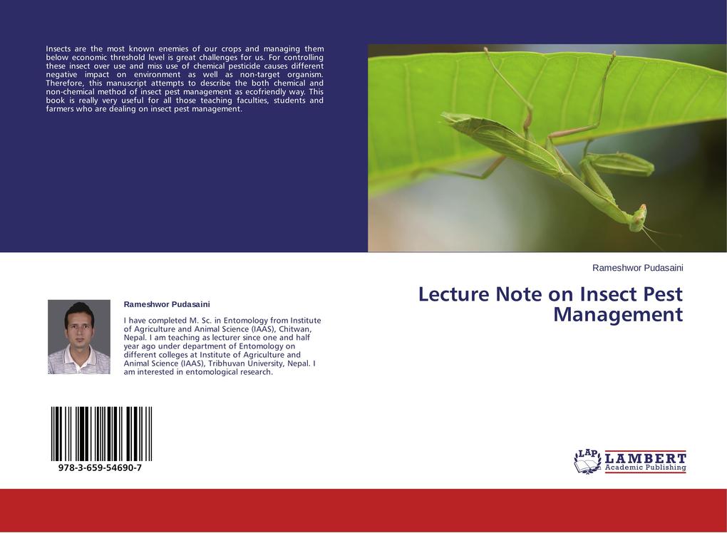 Lecture Note on Insect Pest Management