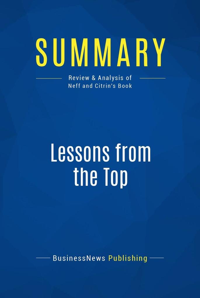 Summary: Lessons from the Top