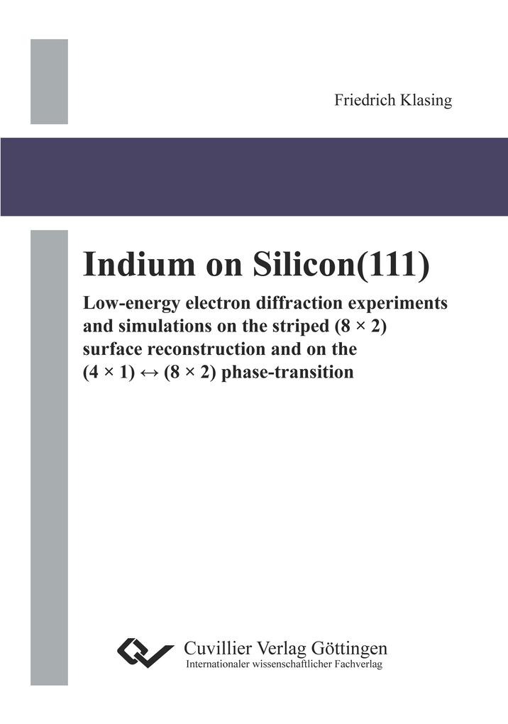 Indium on Silicon(111). Low-energy electron diffraction experiments and simulations on the striped (8 × 2) surface reconstruction and on the (4 × 1) (8 × 2) phase-transition