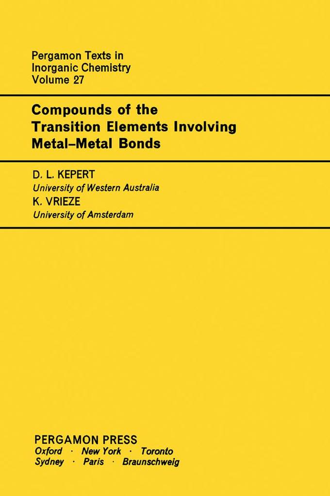 Compounds of the Transition Elements Involving Metal-Metal Bonds