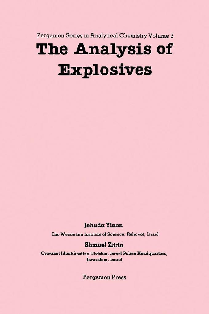 The Analysis of Explosives