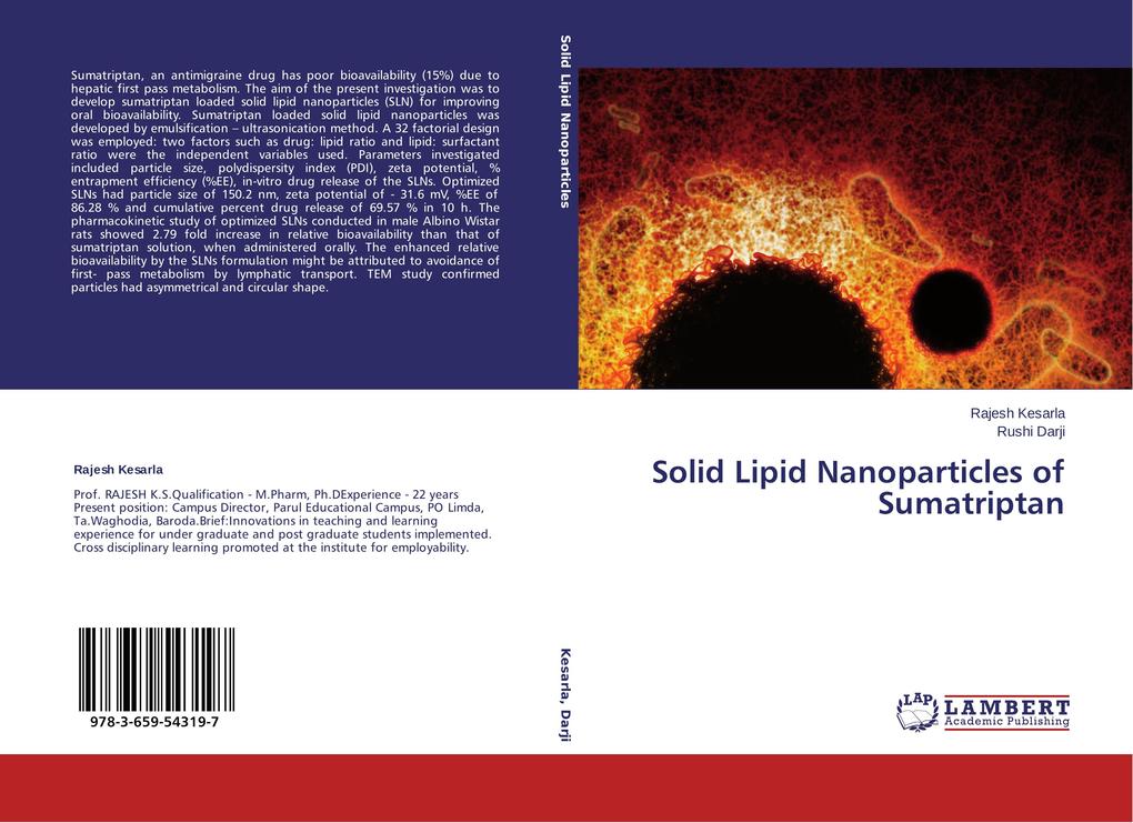 Solid Lipid Nanoparticles of Sumatriptan