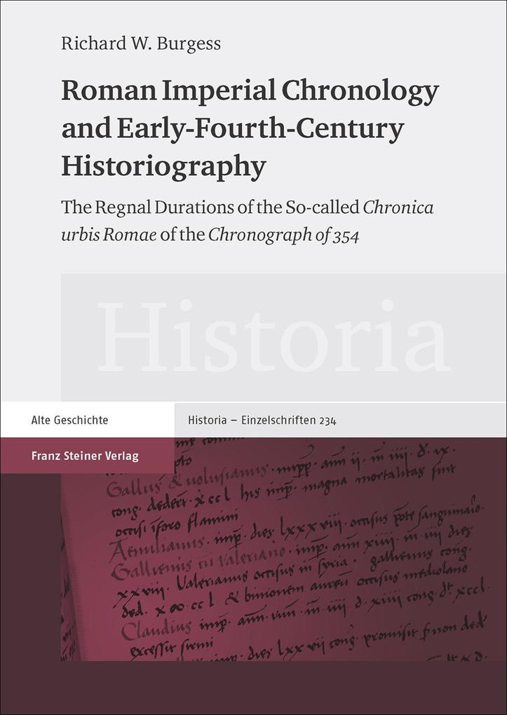 Roman Imperial Chronology and Early-Fourth-Century Historiography