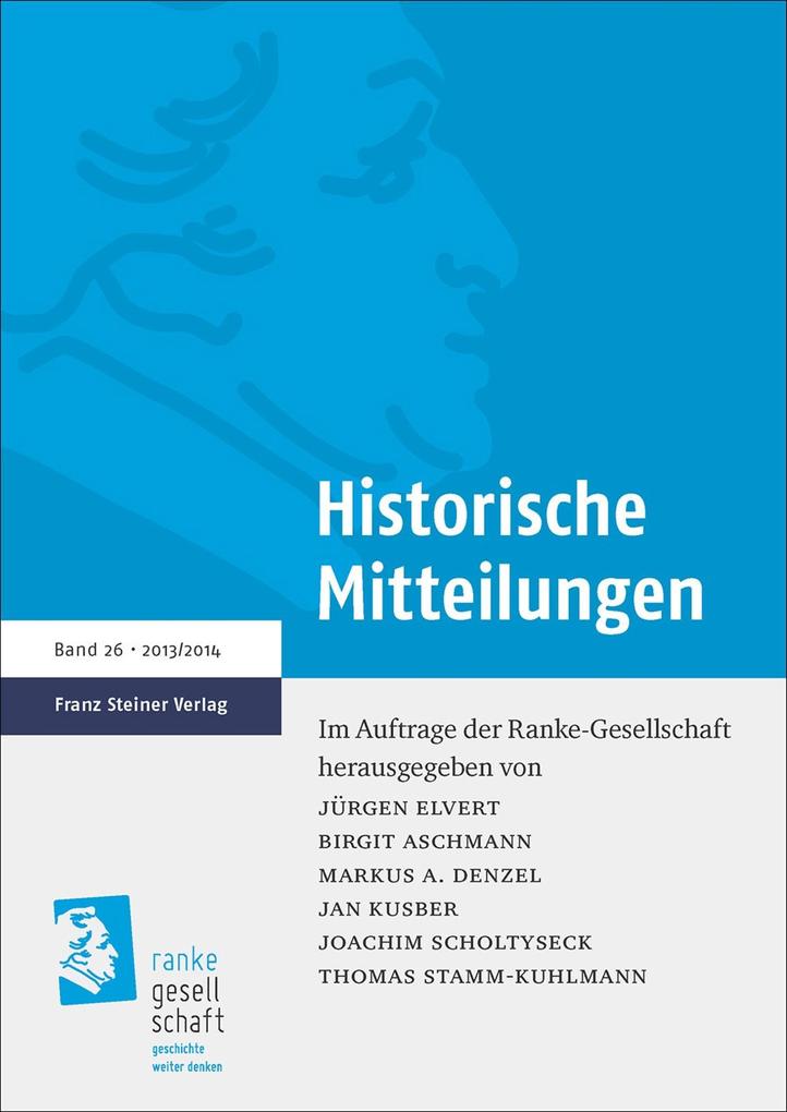 Historische Mitteilungen 26 (2013/2014)