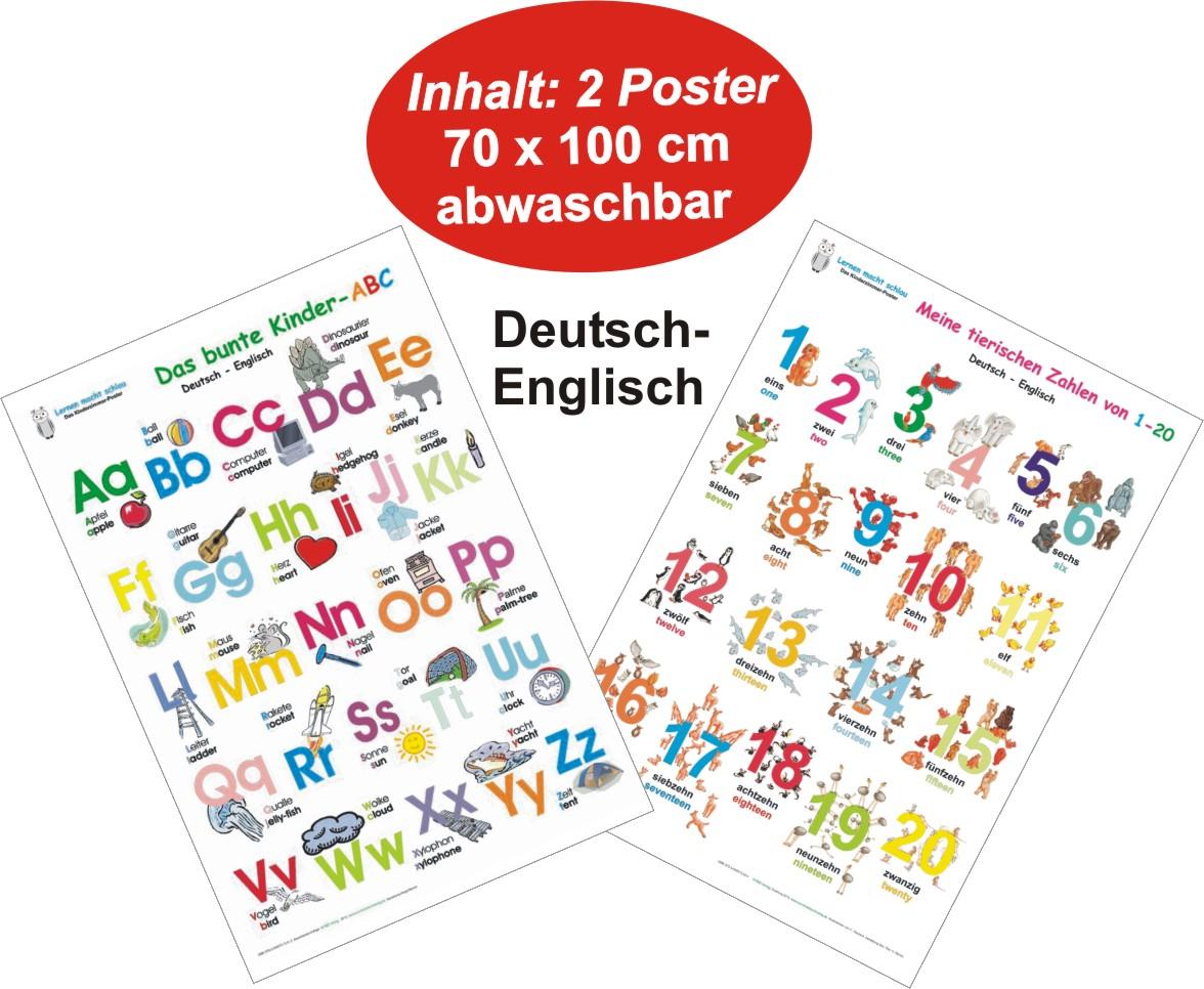 Das bunte Kinder-ABC + Meine tierischen Zahlen von 1-20 Deutsch/Englisch