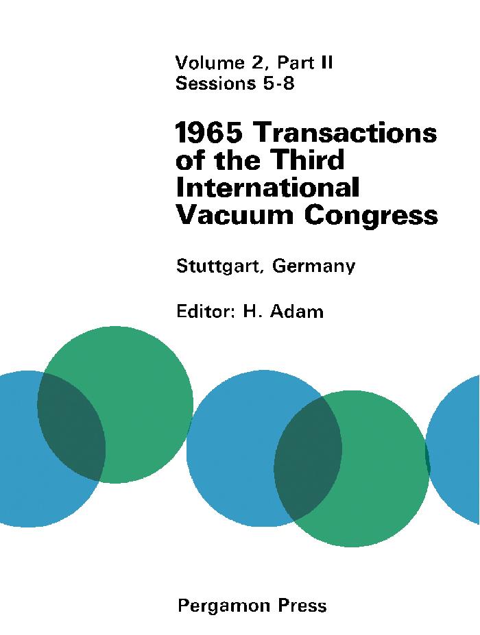 1965 Transactions of the Third International Vacuum Congress