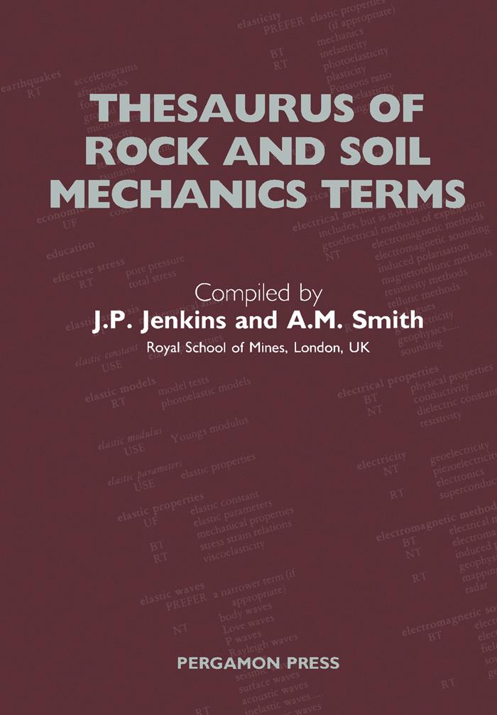 Thesaurus of Rock and Soil Mechanics Terms
