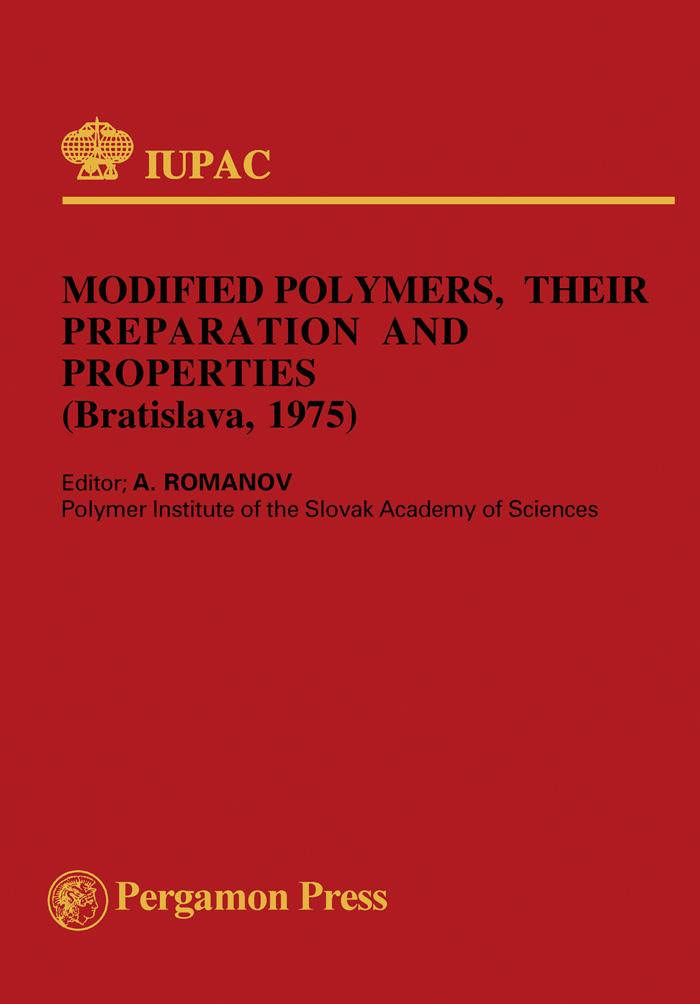 Modified Polymers Their Preparation and Properties