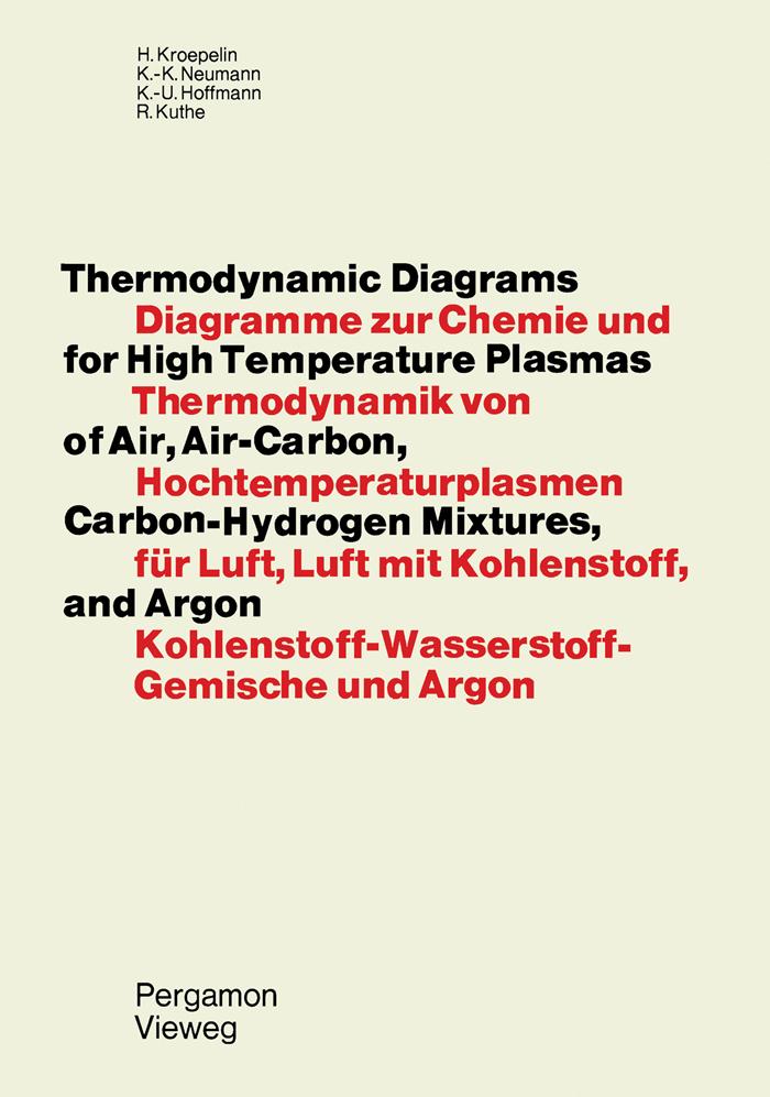 Thermodynamic Diagrams for High Temperature Plasmas of Air Air-Carbon Carbon-Hydrogen Mixtures and Argon