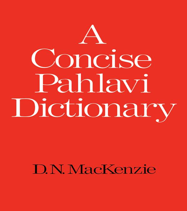 A Concise Pahlavi Dictionary - D. N. Mackenzie