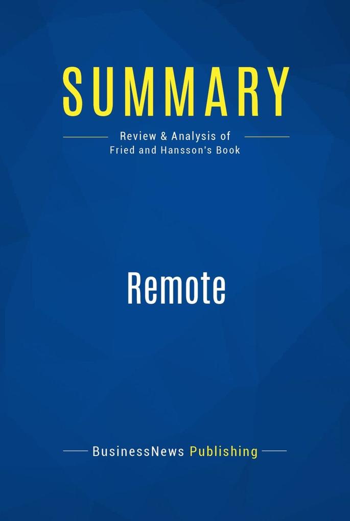 Summary: Remote