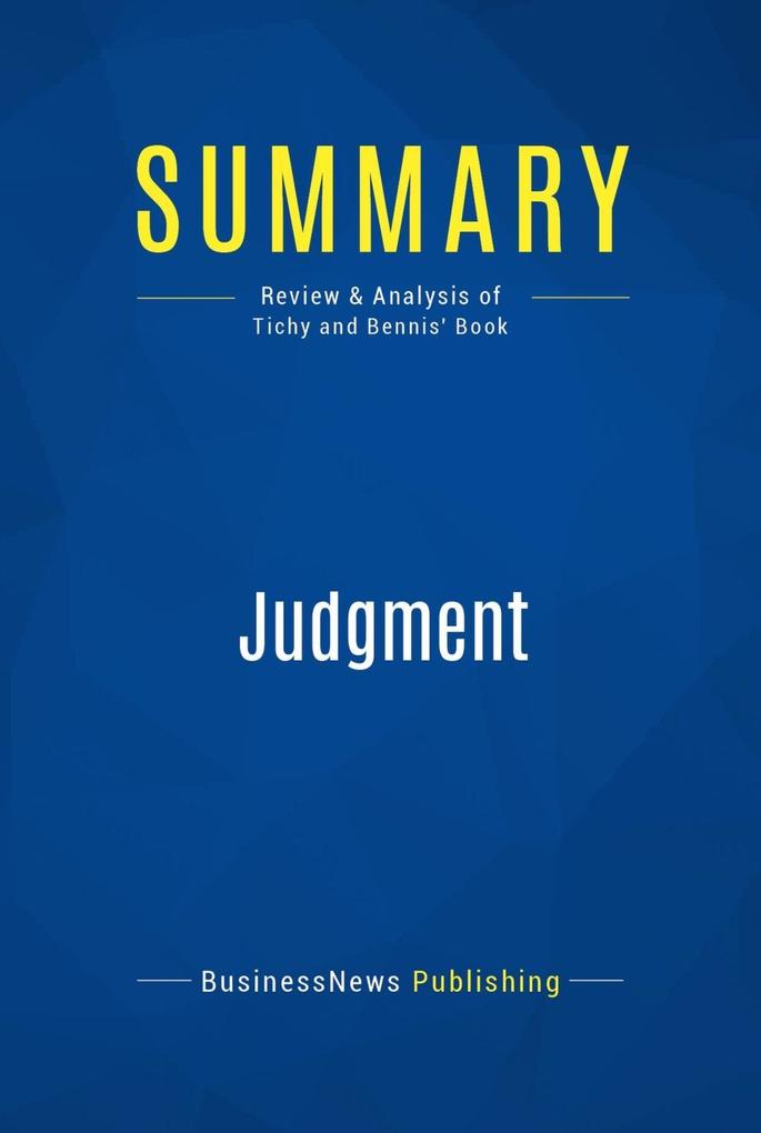 Summary: Judgment