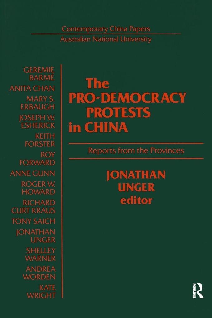 The Pro-democracy Protests in China