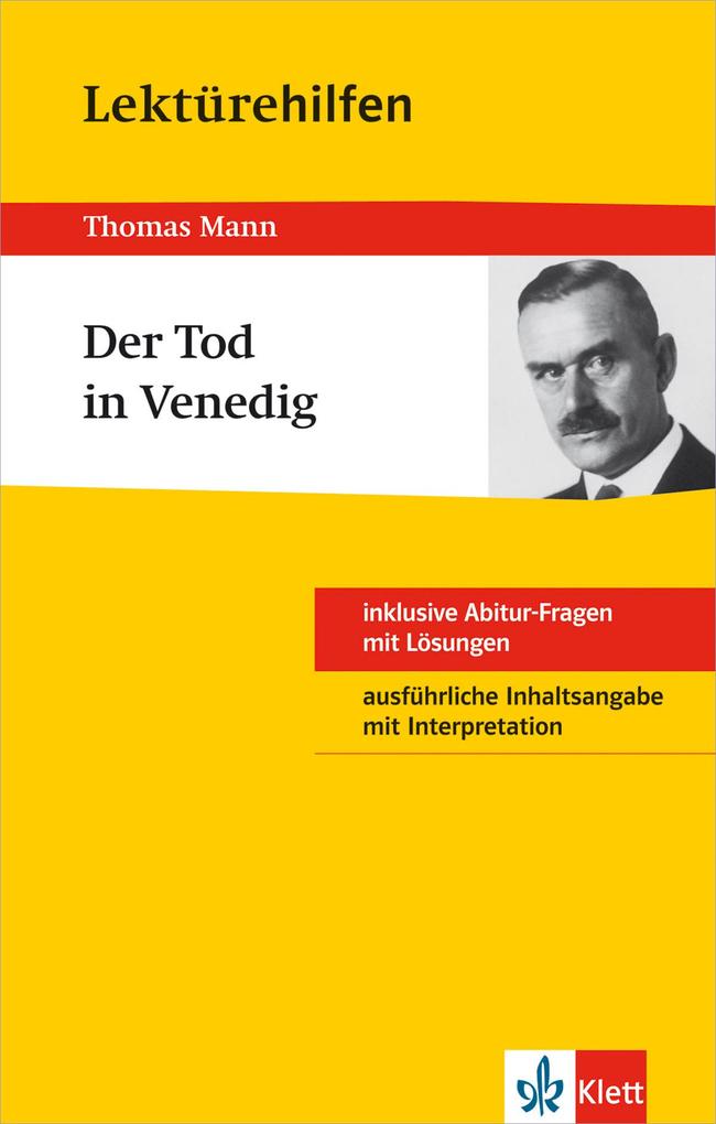 Klett Lektürehilfen Thomas Mann Der Tod in Venedig