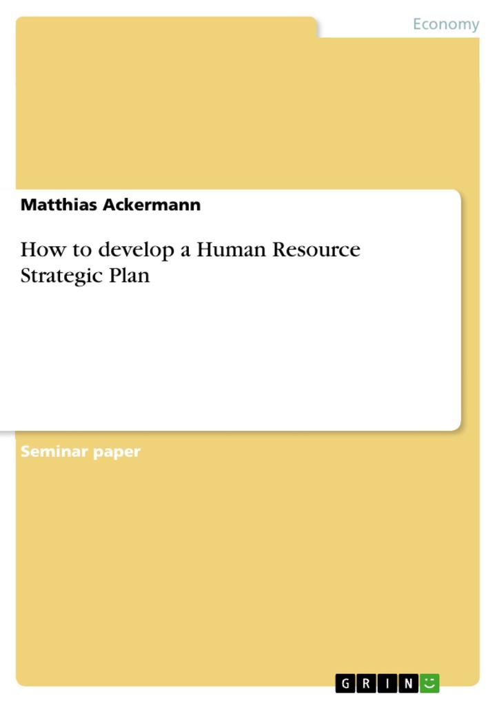 How to develop a Human Resource Strategic Plan