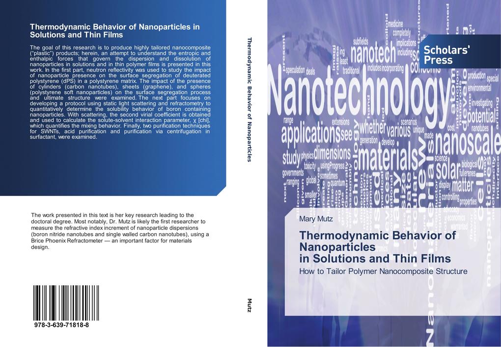 Thermodynamic Behavior of Nanoparticles in Solutions and Thin Films