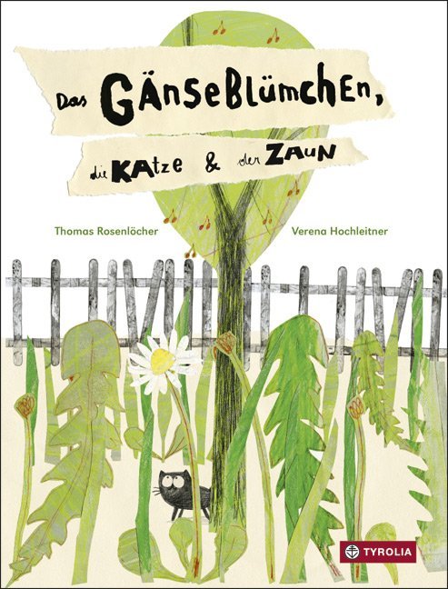 Image of Das Gänseblümchen die Katze und der Zaun