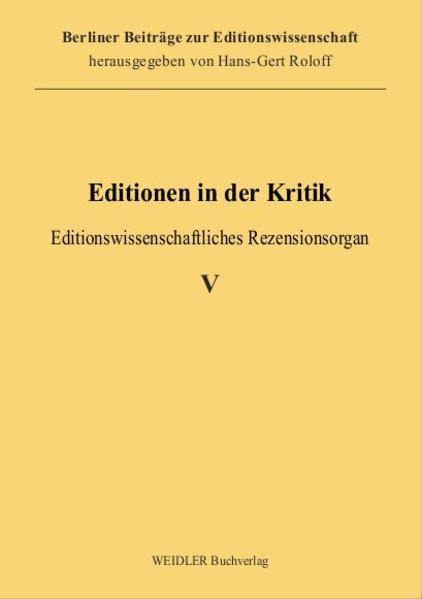 Editionen in der Kritik 5