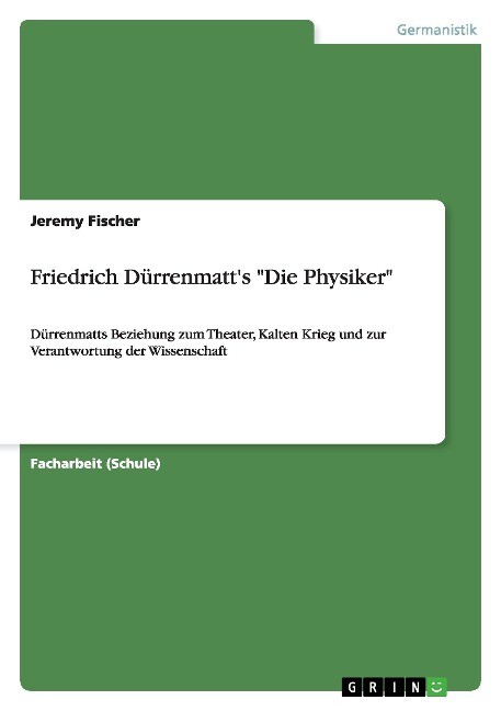 Image of Friedrich Dürrenmatt's Die Physiker