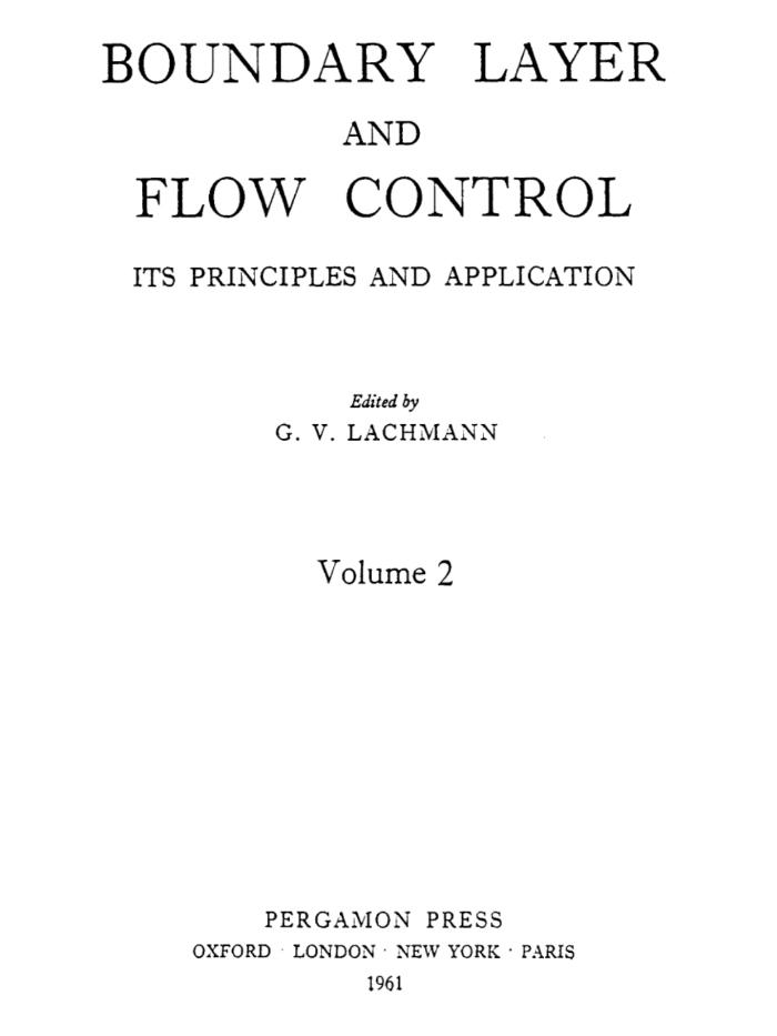 Boundary Layer and Flow Control