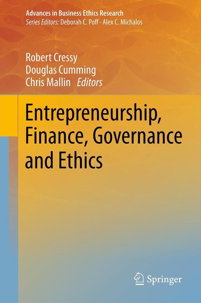 Entrepreneurship Finance Governance and Ethics