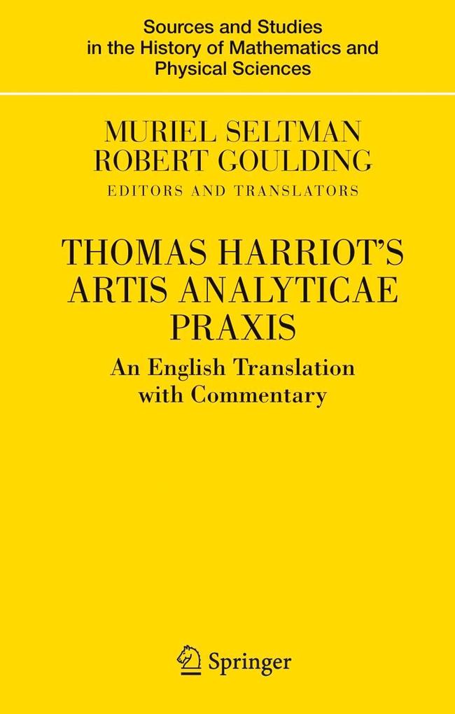Thomas Harriot's Artis Analyticae Praxis