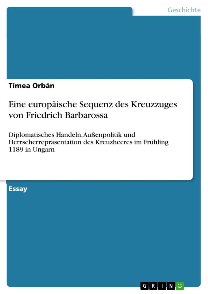 Eine europäische Sequenz des Kreuzzuges von Friedrich Barbarossa