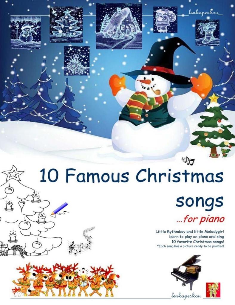Ten Famous Christmas Songs for Piano