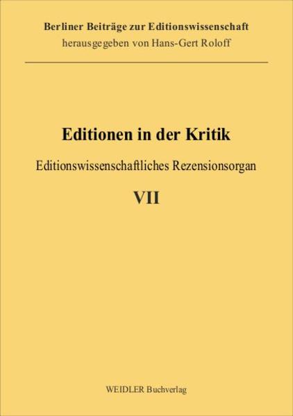 Editionen in der Kritik 7