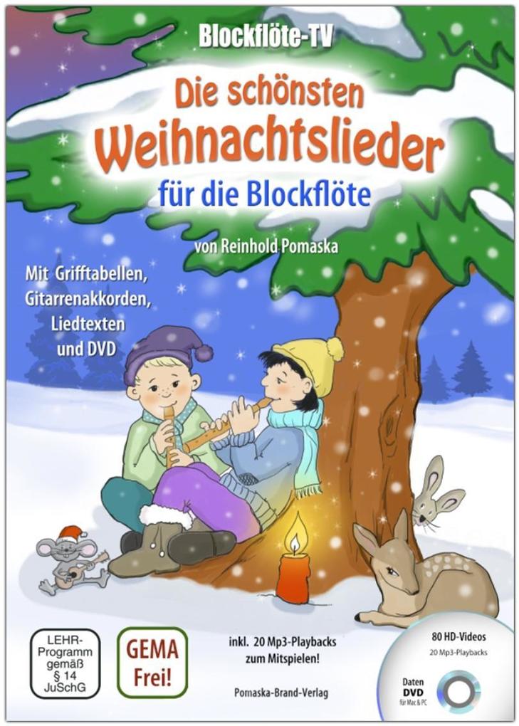 Blockflöte-TV: Die schönsten Weihnachtslieder für die Blockflöte m. 1 DVD